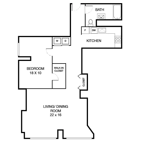 The Riverloft Apartment Homes - 1 Bed /1 Bath Apartment - Jefferson