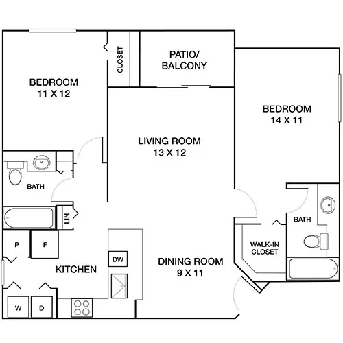 Waterways Village - Aventura, FL - Brisbane Floorplan Diagram