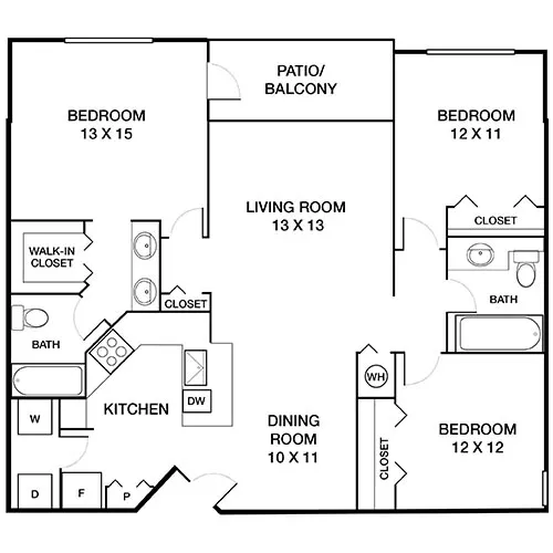 Waterways Village - Aventura, FL - Catalina Floorplan Diagram