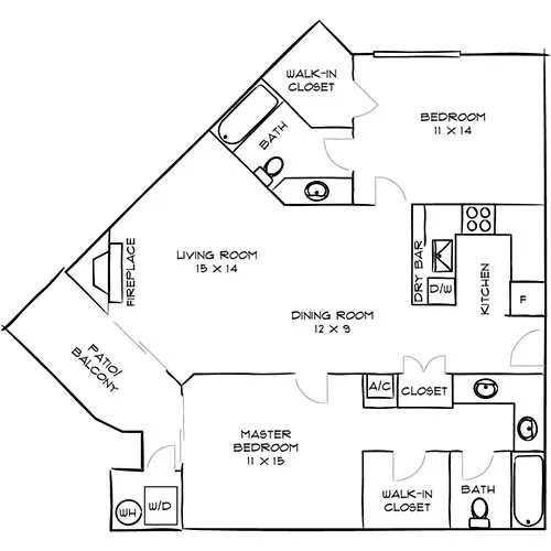 Broadcast Center - 2 Bed/2 Bath - Matinee Floor Plan