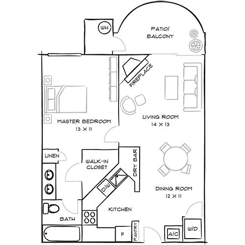 2D Diagram Furnished