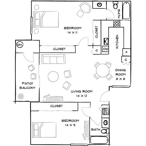 2D Diagram Furnished