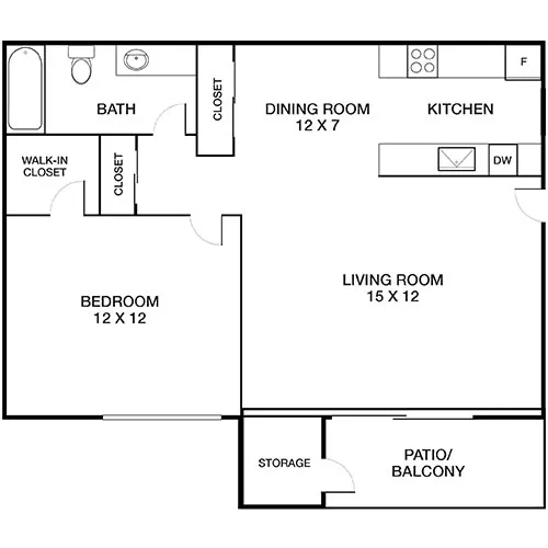 Mariners Cove Apartments - San Diego, CA - Floor Plan Diagram