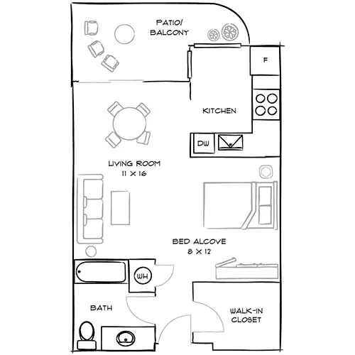 3400 Avenue of the Arts - Studio - Diagram