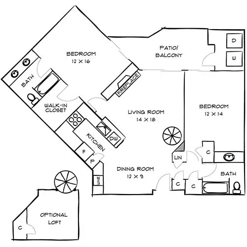 3400 Avenue of the Arts - Costa Mesa, CA - Floor Plan Diagram