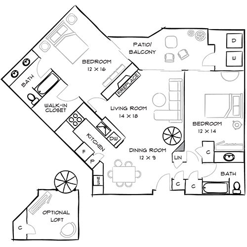 3400 Avenue of the Arts - Costa Mesa, CA - Floor Plan Diagram