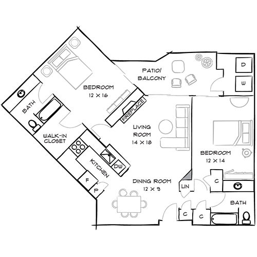 2D Diagram Furnished