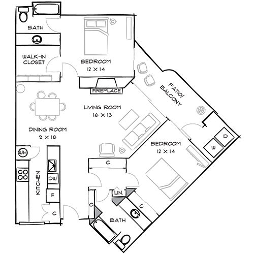 2D Diagram Furnished