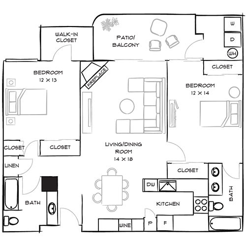 2D Diagram Furnished