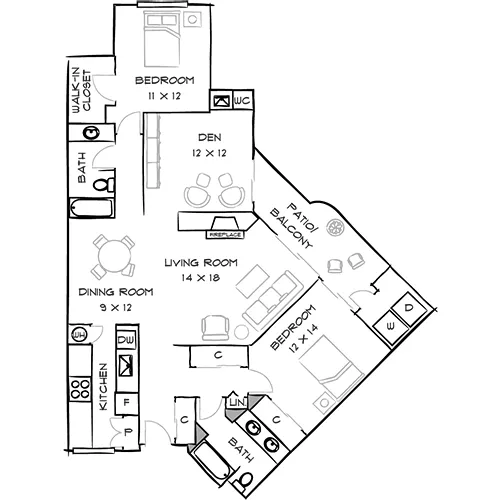 3400 Avenue of the Arts - Costa Mesa, CA - Series F.1 Floor Plan