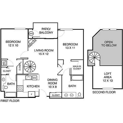 Villas at Park La Brea Apartments - 2 Bed / 2 Bath - The Tuscany Loft 