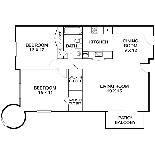 Royal Crest Warwick - Warwick, RI - Coventry with Turret Floor Plan Diagram