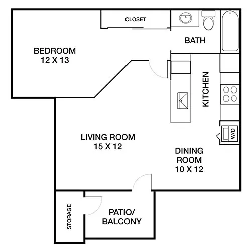 Island Club Apartments - Oceanside, CA - Floor Plan Diagram