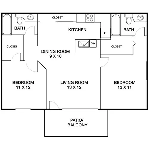 Island Club - Oceanside, CA - Floor Plan Diagram