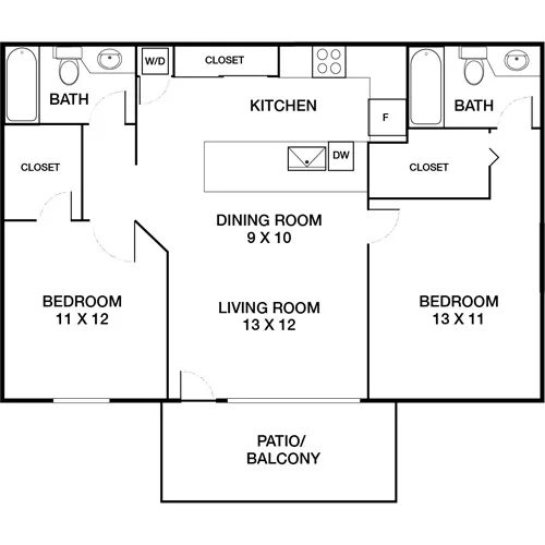 Island Club - Oceanside, CA - Floor Plan Diagram