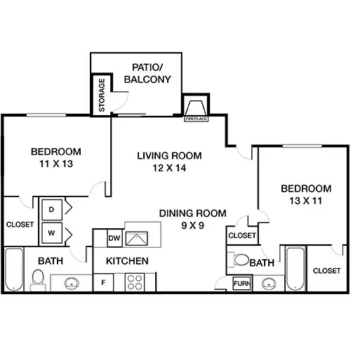 Island Club - Oceanside, CA - Floor Plan Diagram