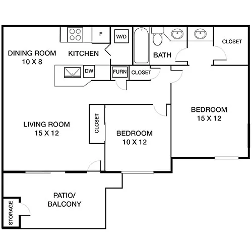 Island Club - Oceanside, CA - Floor Plan Diagram