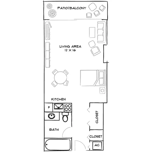 Bay Parc  - Studio - La Boehme II Floor Plan Premier