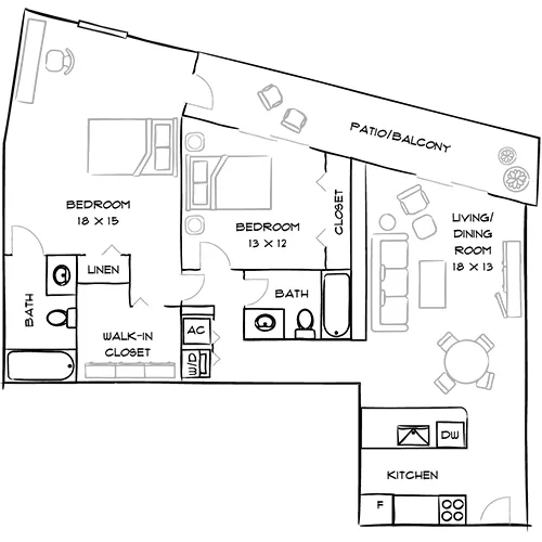 Bay Parc - 2 Bed/2 Bath - Macbeth Floor Plan Premier