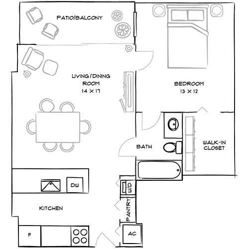 2D Diagram Furnished