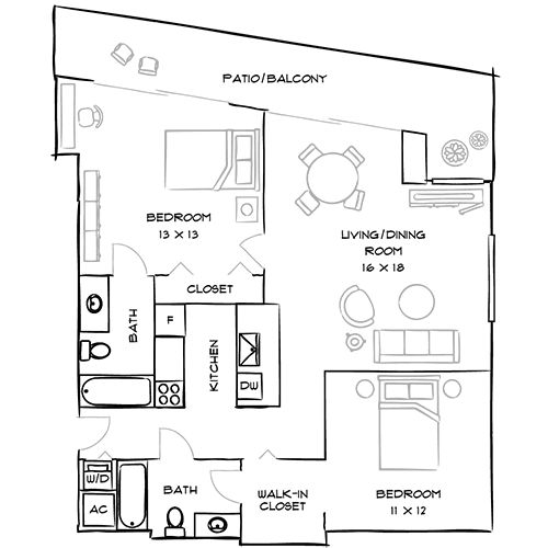 Bay Parc - 2 Bed/2 Bath - Rigoletto Floor Plan