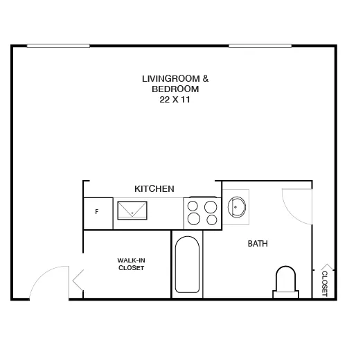 Chestnut Hall Apartments - Studio Homes - The Collegiate Floor Plan