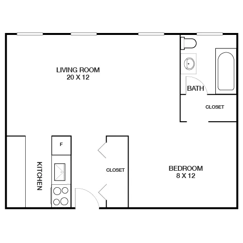 Chestnut Hall Apartments - Studio - The Scholar