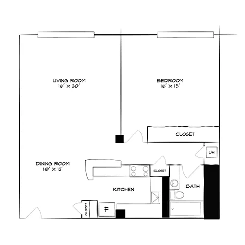Flamingo South Beach - Miami, FL - Floor Plan Diagram