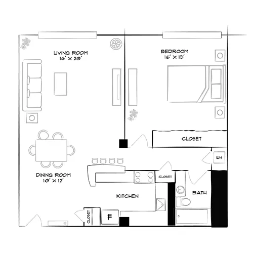 Flamingo South Beach - Miami, FL - Floor Plan Diagram