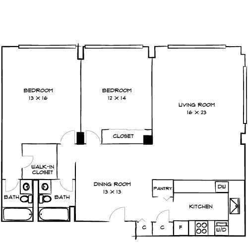 Flamingo South Point - Miami, FL - Floor Plan Diagram