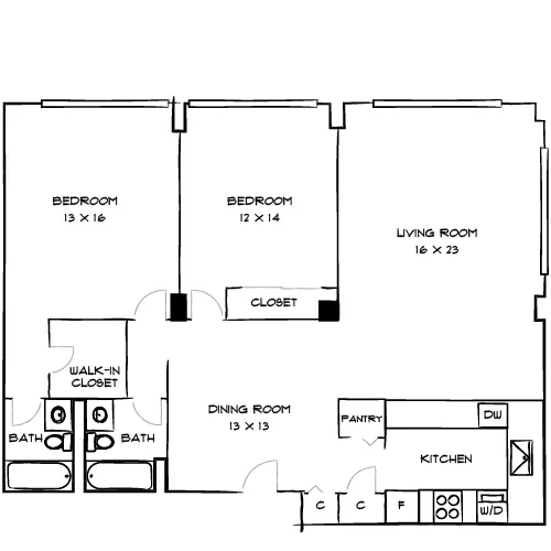Flamingo South Point - Miami, FL - Floor Plan Diagram