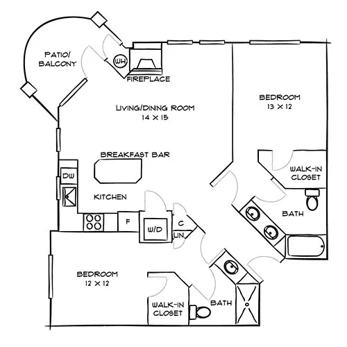 The Palazzo at Park La Brea Apartments in Los Angeles - Luxury 2 Bed/2 Bath - Capri - West