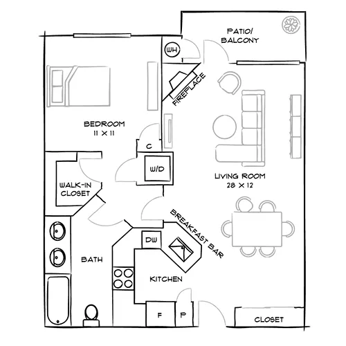 Palazzo East | Los Angeles, CA | Celio Premier Diagram with Furniture