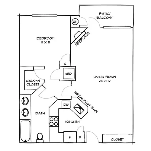 The Palazzo East - 1 Bed/1 Bath - Celio  - East
