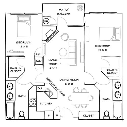 2D Diagram Furnished
