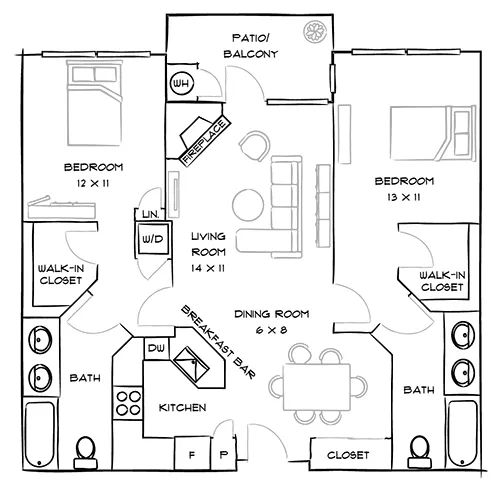 The Palazzo at Park La Brea in Los Angeles - 2 Bed/2 Bath - Naples - East