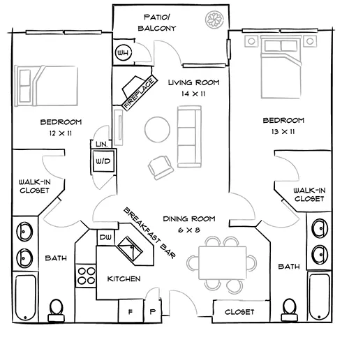 The Palazzo Communities - 2 Bed/2 Bath - Monaco - West