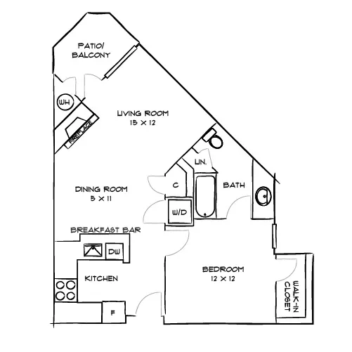 The Palazzo East - 1 Bed/1 Bath - Perugia - East