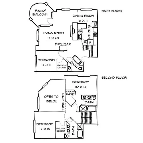 Palazzo West - Los Angeles, CA - Floor Plan 