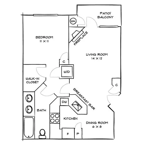 The Palazzo Communities - Luxury 1 Bed/1 Bath - Sorento - West