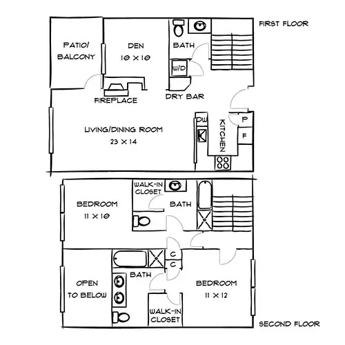 The Palazzo Communities - 2 Bed/2.5 Bath - Villa Riviera
