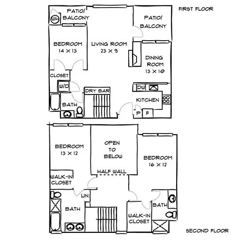 Palazzo West - Los Angeles, CA - floor plan diagram