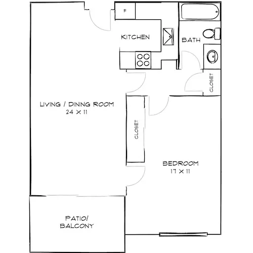 Villas of Pasadena - Pasadena, CA - Floor Plan Diagram