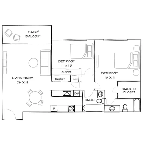 Villas of Pasadena - Pasadena, CA - Floor Plan Diagram