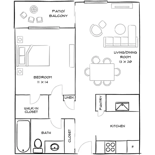 Laurel Crossing - San Mateo, CA - Floor Plan Diagram