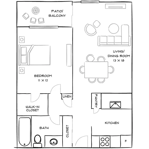 Laurel Crossing - San Mateo, CA - Floor Plan Diagram