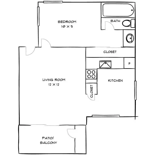 Laurel Crossing Apartment Homes - San Mateo, CA - Floor Plan Diagram