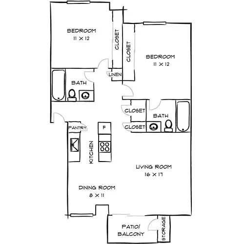 Laurel Crossing Apartments | San Mateo, CA | Floor Plan Diagram