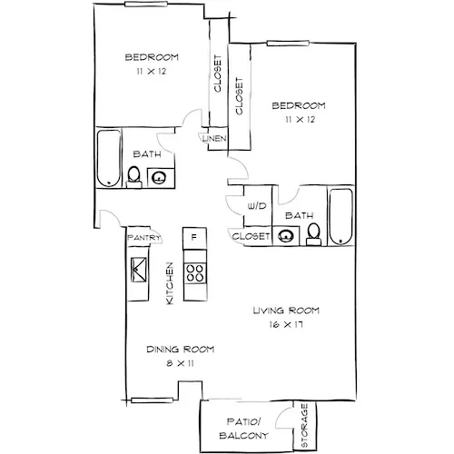 Laurel Crossing  - San Mateo, CA - Floor Plan Diagram