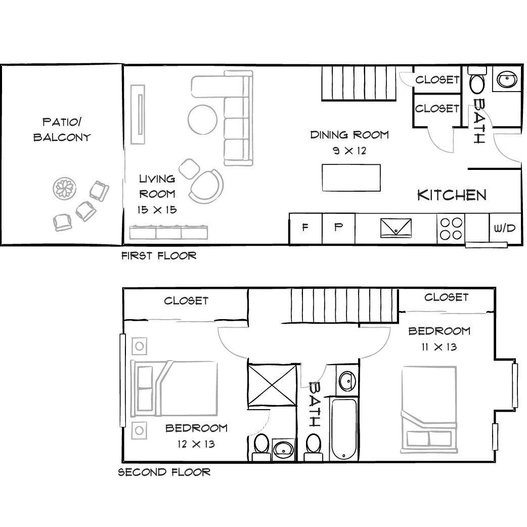 Laurel Crossing - San Mateo, CA - Floor Plan Diagram